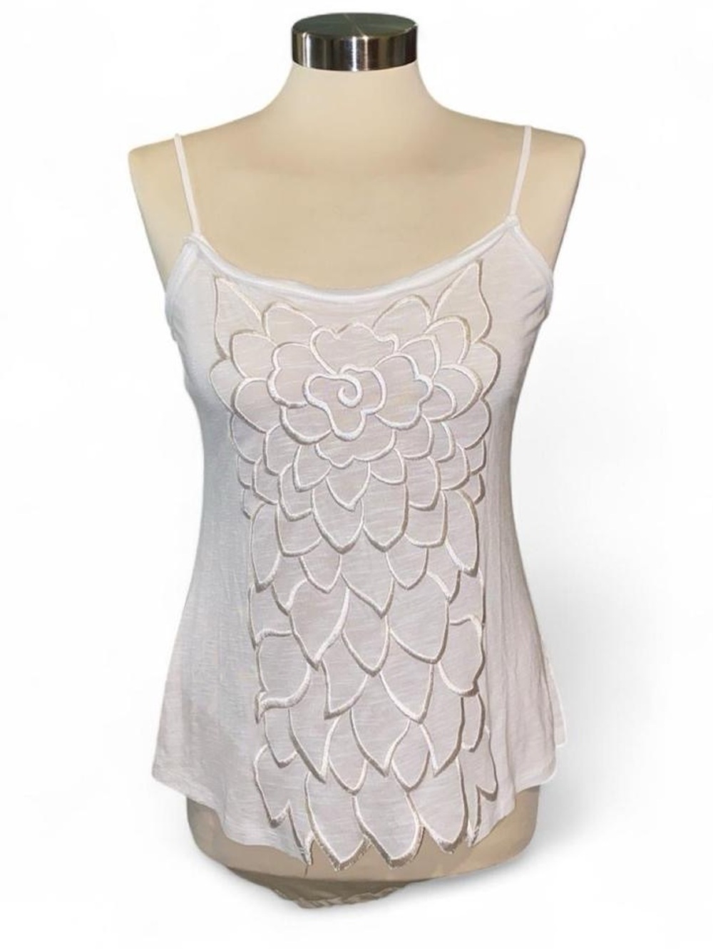 ANDREE BY UNIT White Floral Appliqué Cami